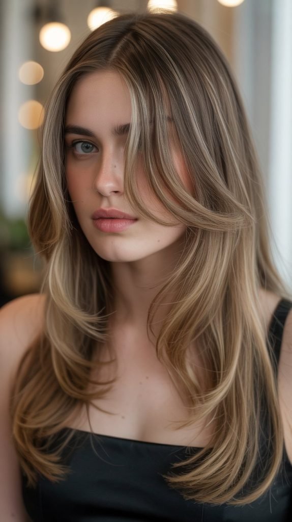 Side-Parted Butterfly Haircut