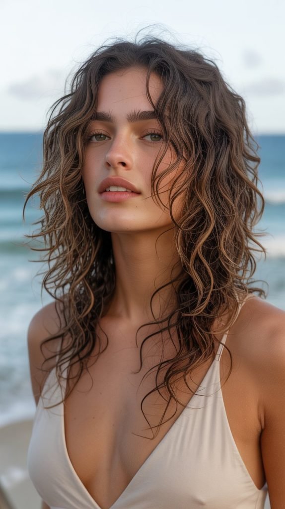 Textured Butterfly Cut for Wavy Hair