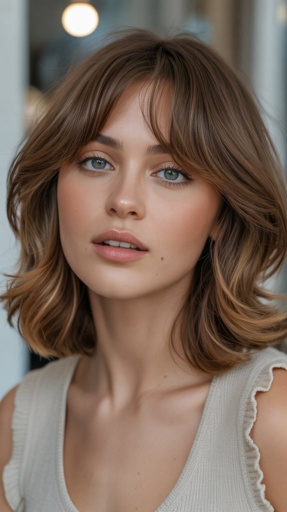 Soft Butterfly Layers with Peek-a-Boo Bangs