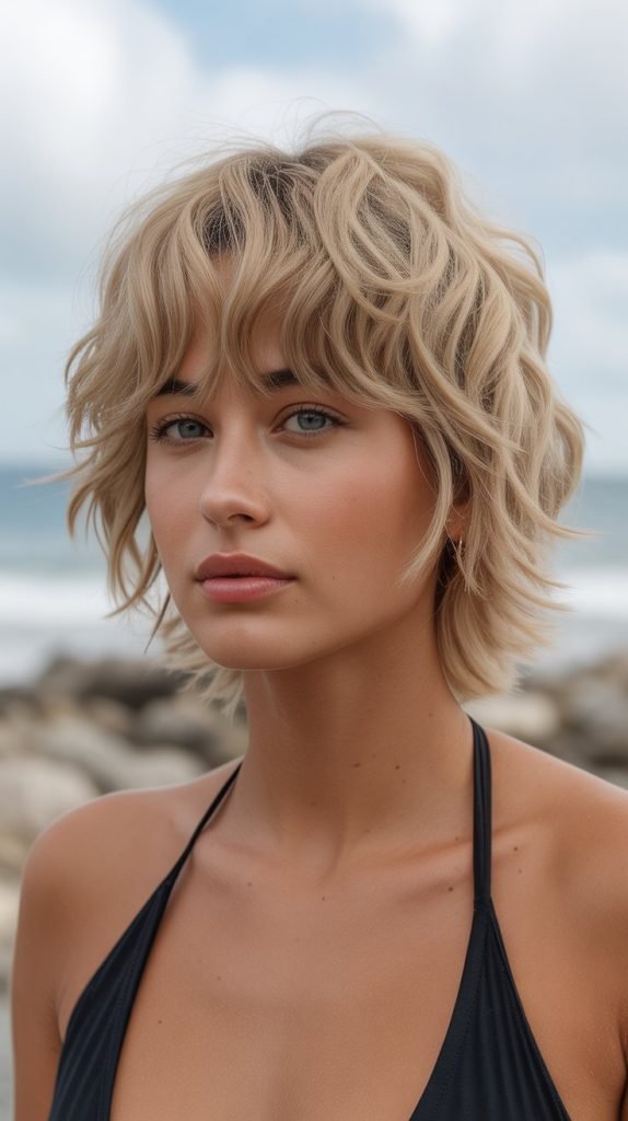 Textured Butterfly with Razored Bangs