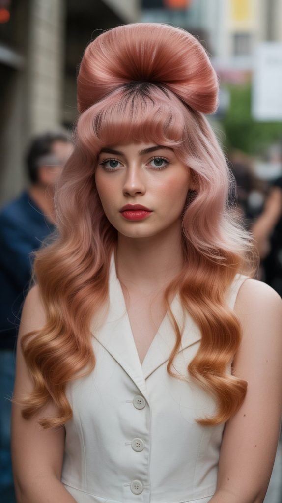 Voluminous Butterfly Haircut with Baby Bangs