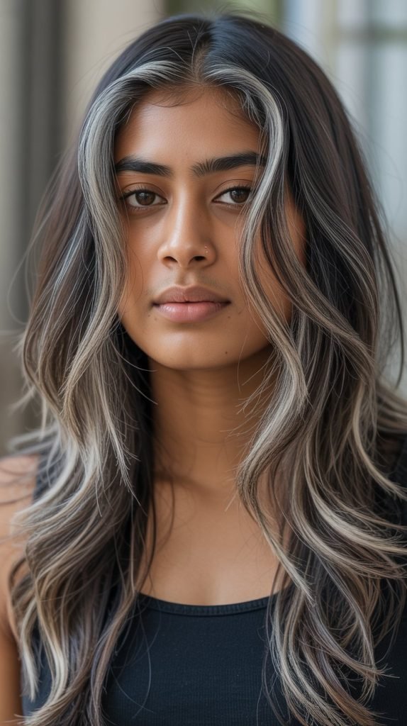 Layered Hair with Money Pieces