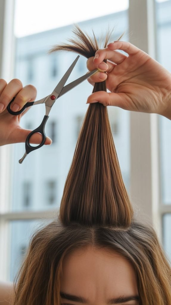 DIY Butterfly Cut: The Ponytail Method