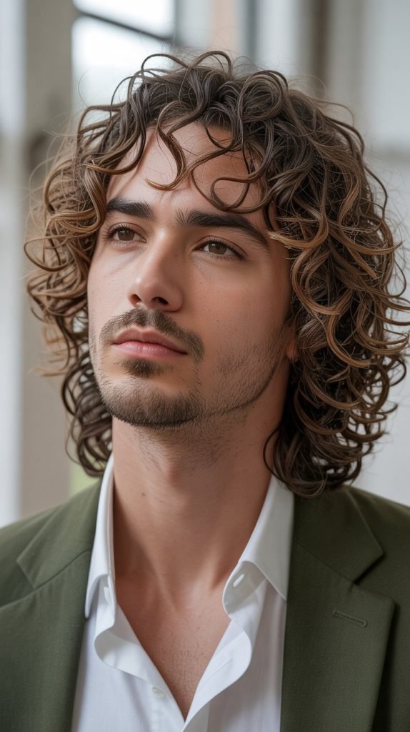 Shoulder-Length Curly Hair