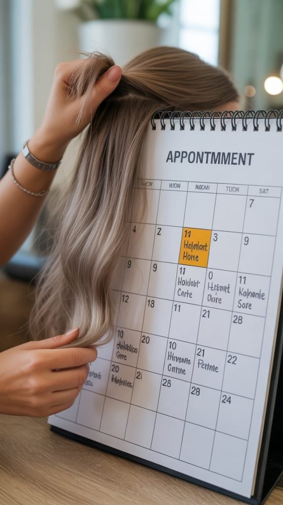 Touch-Up Schedule for Maintaining Caramel Highlights
