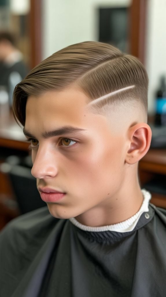 Comb Over with Hard Part