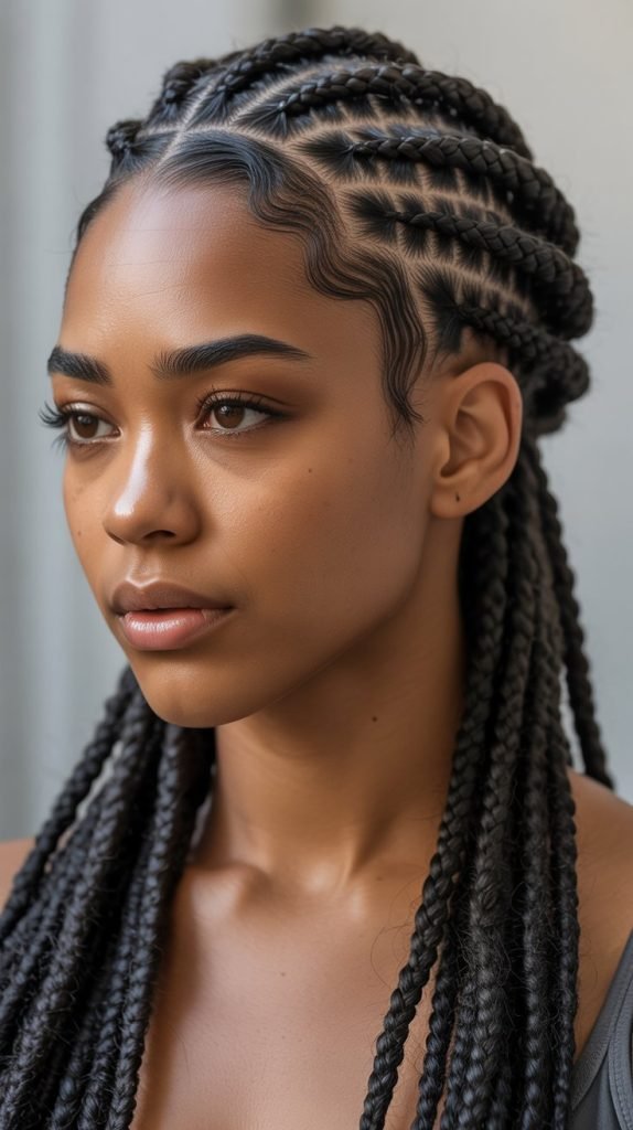 Braided Crown Mohawk