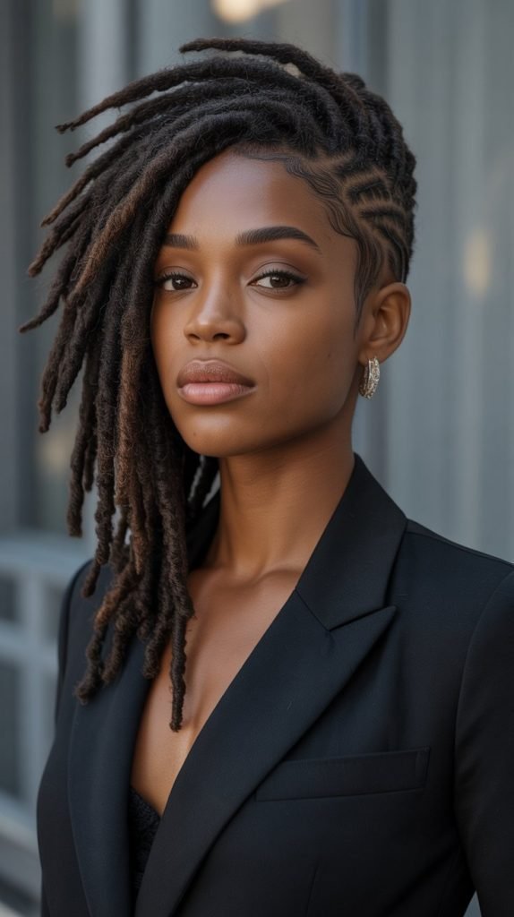  Side-Swept Mohawk Dreadlocks