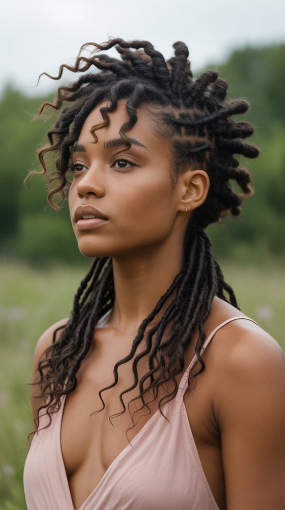 Mohawk with Goddess Locs