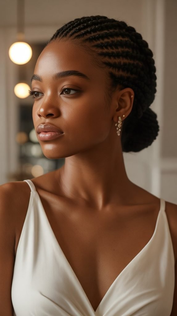 Braided Crown with Low Bun