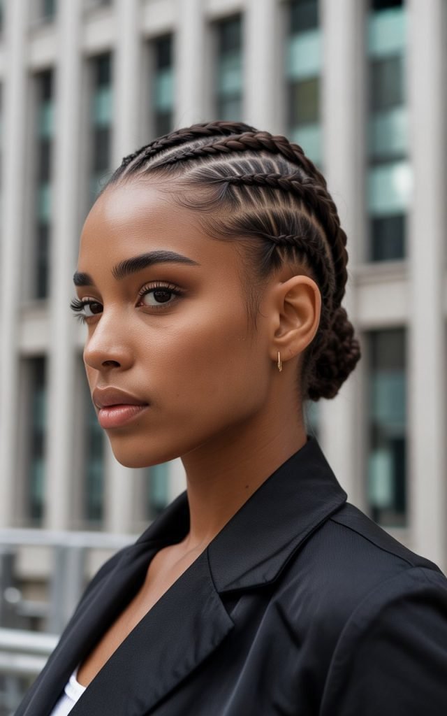 Asymmetrical Braided Updo