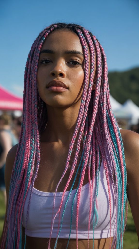 Colorful Braids with Multiple Hues