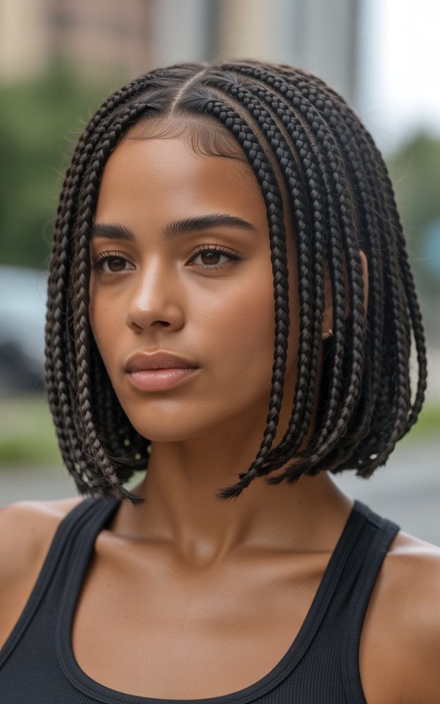 Bob Length Knotless Braids