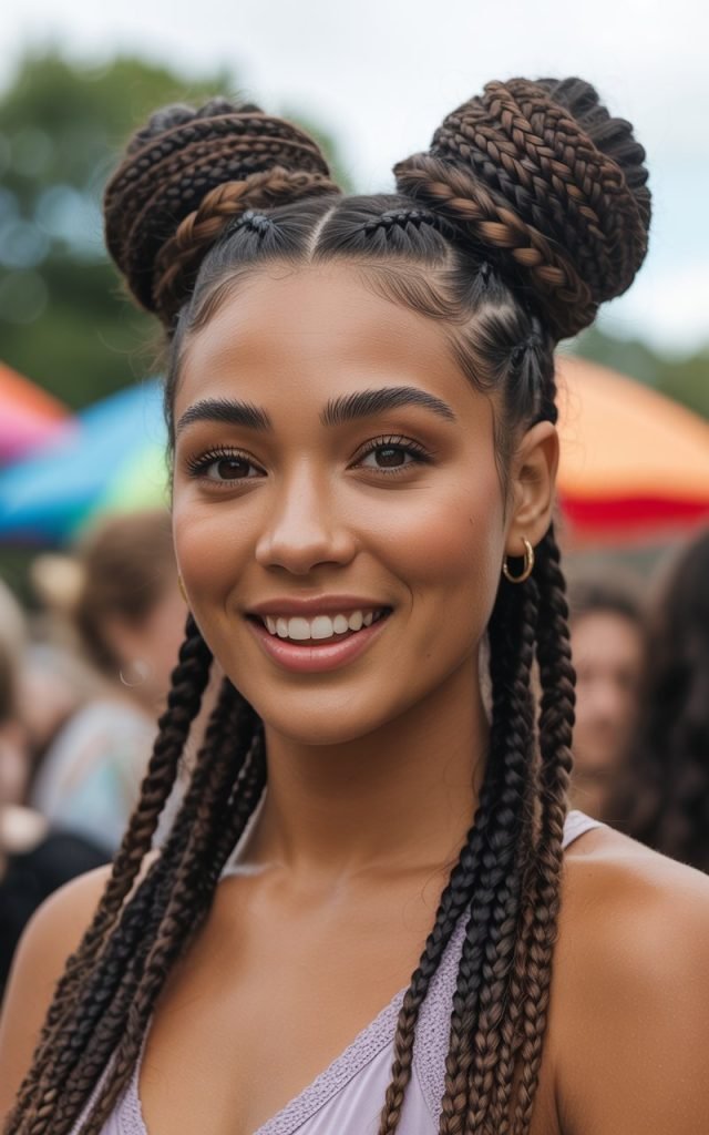 Braided Space Buns