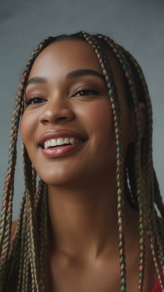 Peekaboo Braids with Highlights