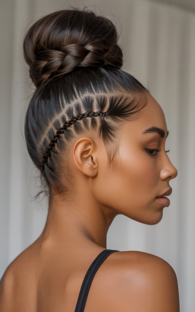 Braided Bun with Wrap-Around Braid