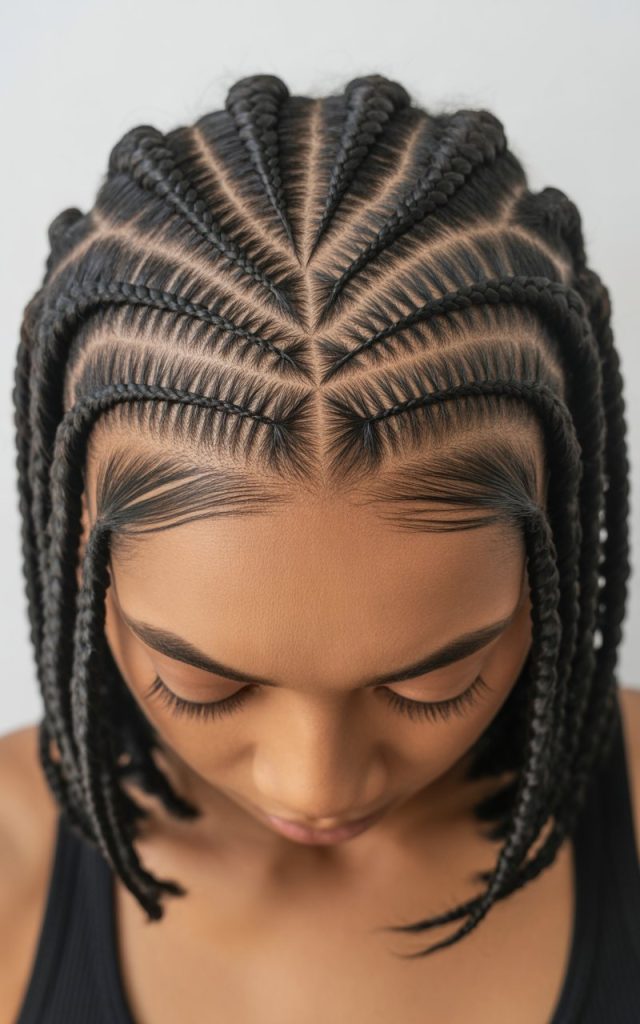 Criss-Cross Cornrow Bob