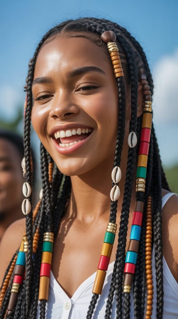 Fulani Braids with Beads