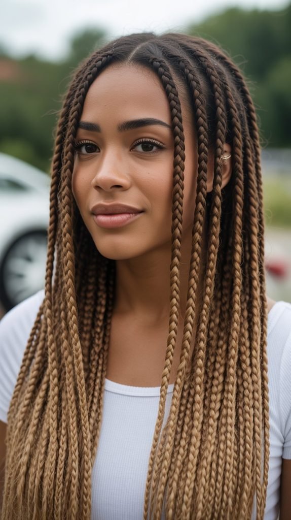Fulani Braids with Ombre Color