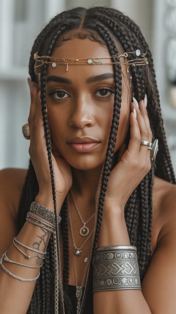 Fulani Braids with Hair Jewelry