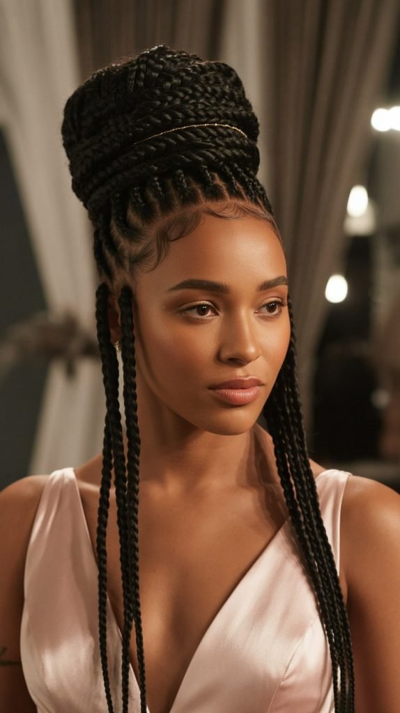 Fulani Braids Updo