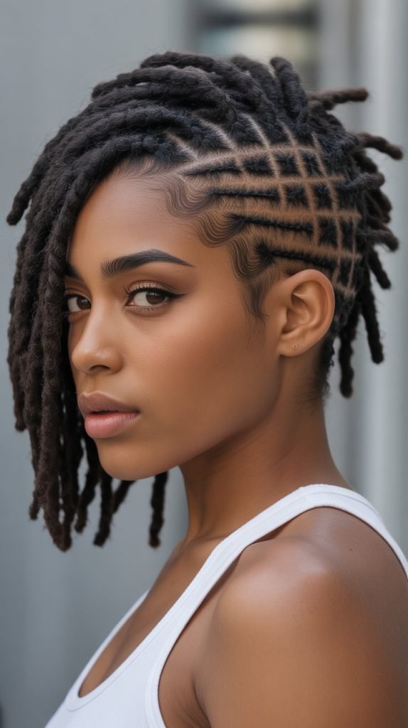 Geometric Mohawk Dreadlocks