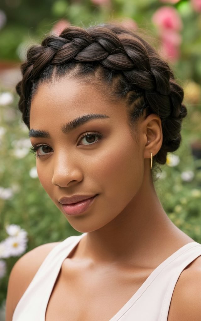 Halo Braid with Tucked Ends