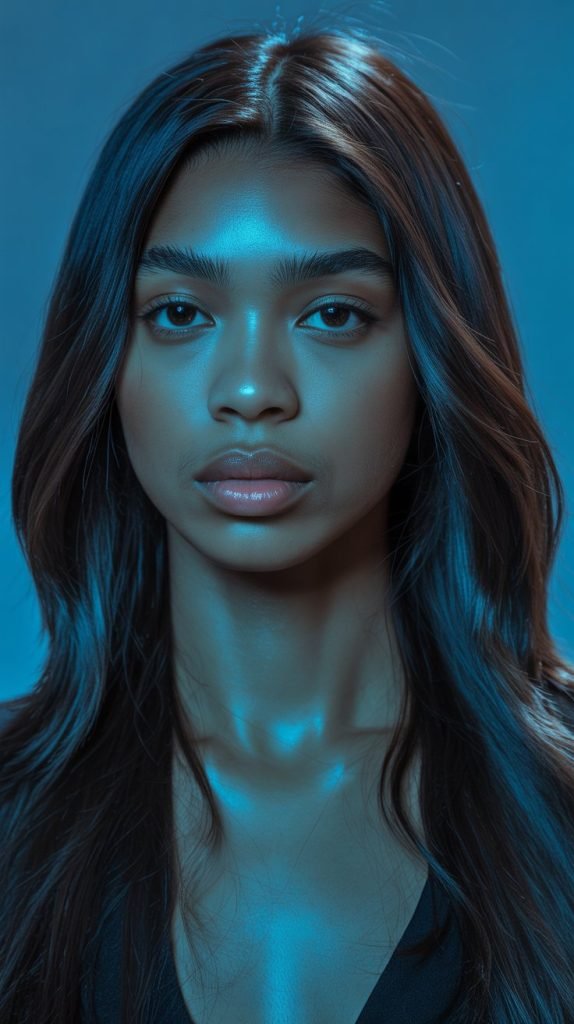 Jet Black with Blue Undertones