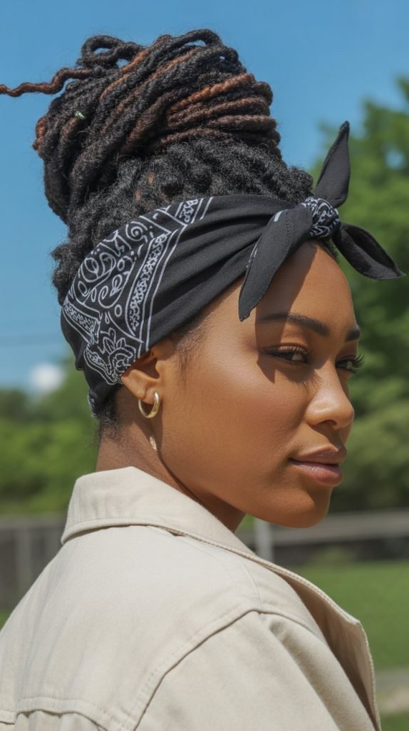 Bandana Updo with Full Coverage
