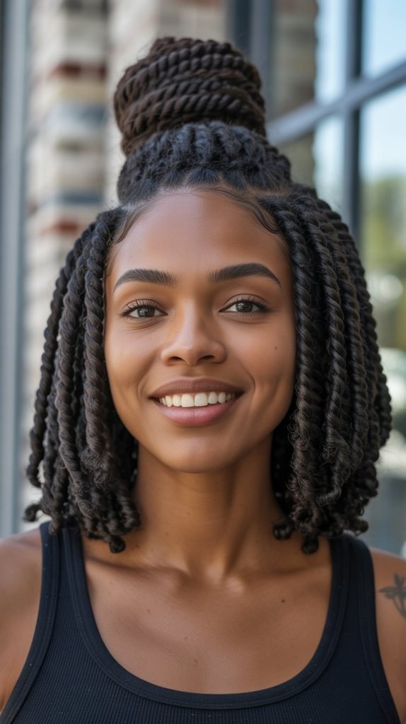 Twisted Half-Up Half-Down