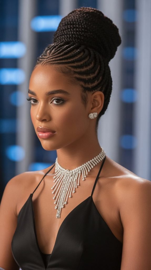 Micro Braids Updo
