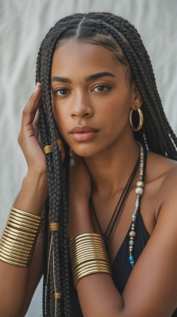 Tribal Braids with Boho Accessories