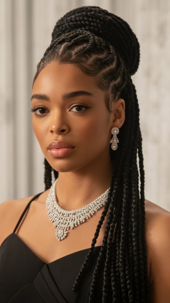 Senegalese Twists Updo