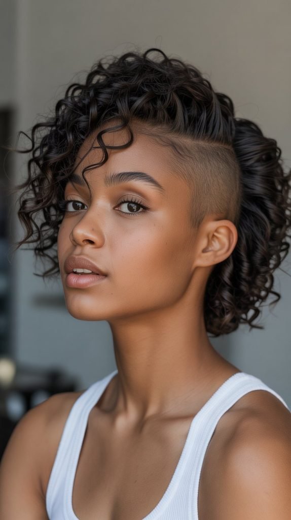 The Shaved Sides with Twist Out Top