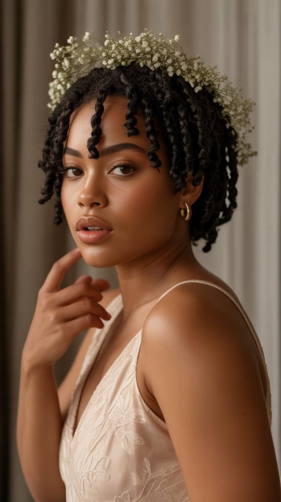  Crown Braid with Short Locs