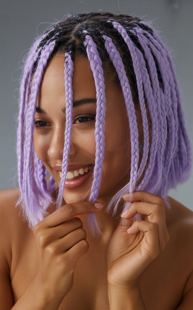 Short Peekaboo Braids