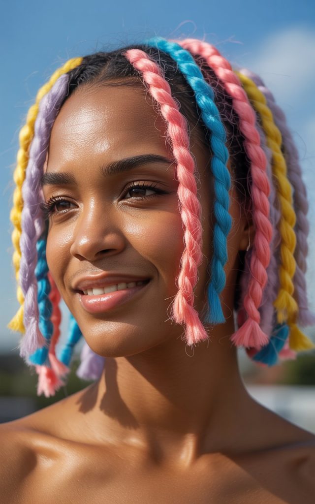 Short Yarn Braids