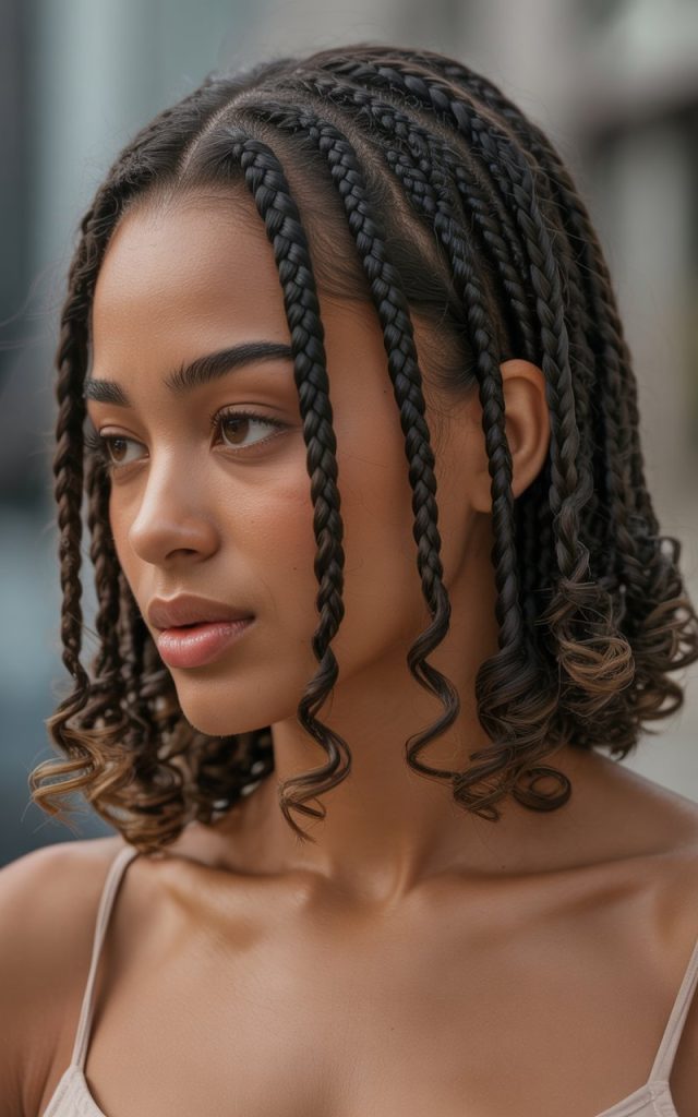 Short Bohemian Box Braids