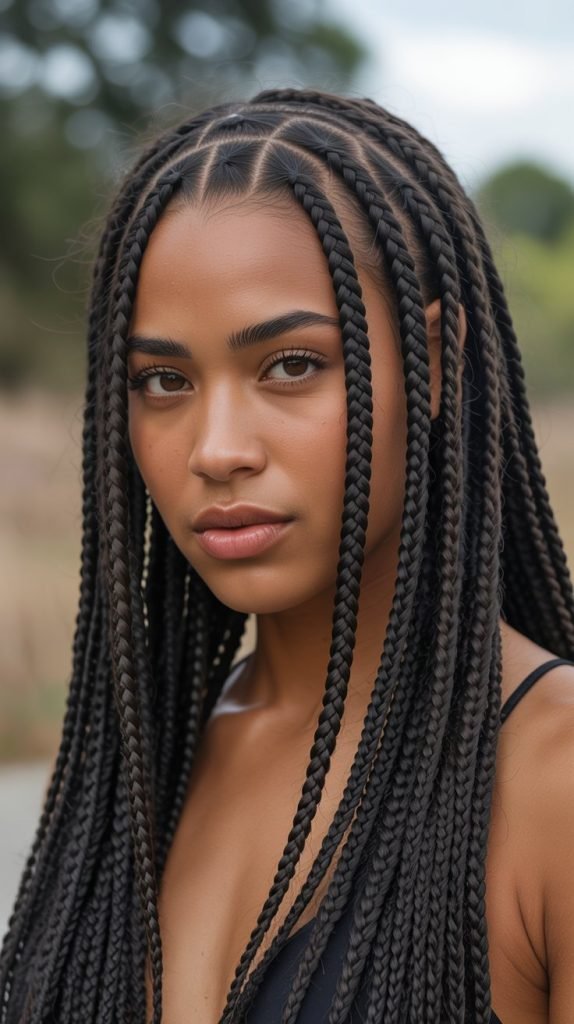 Triangle Box Braids