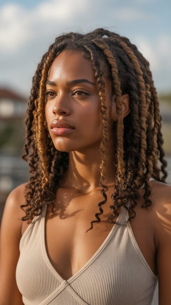 Bohemian Locs with Mixed Textures