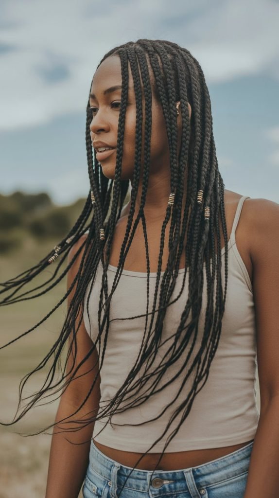 Long Fulani Braids