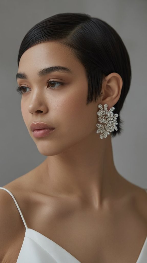 . Minimalist Sleek Style with Single Statement Earring