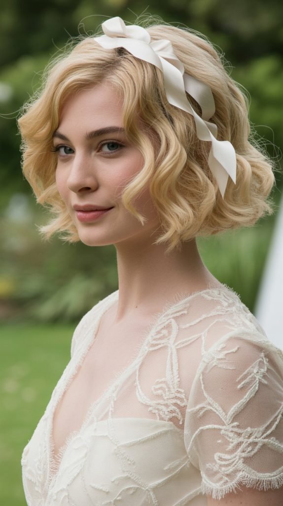 Soft Curl Bob with Ribbon Detail