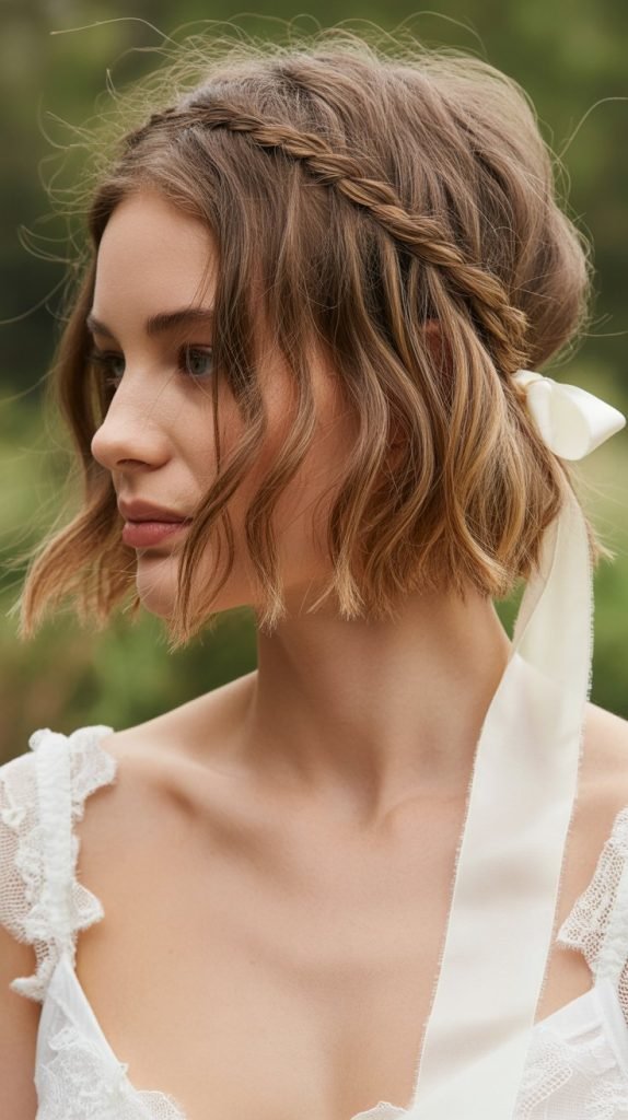 Tousled Waves with Ribbon-Wrapped Braid