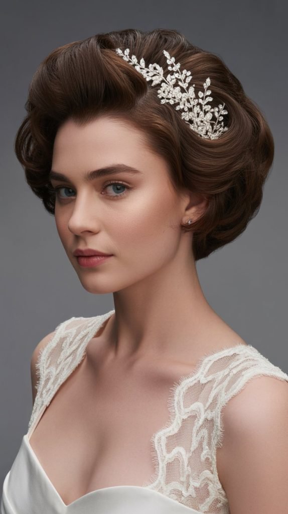 Vintage Bouffant with Jeweled Comb