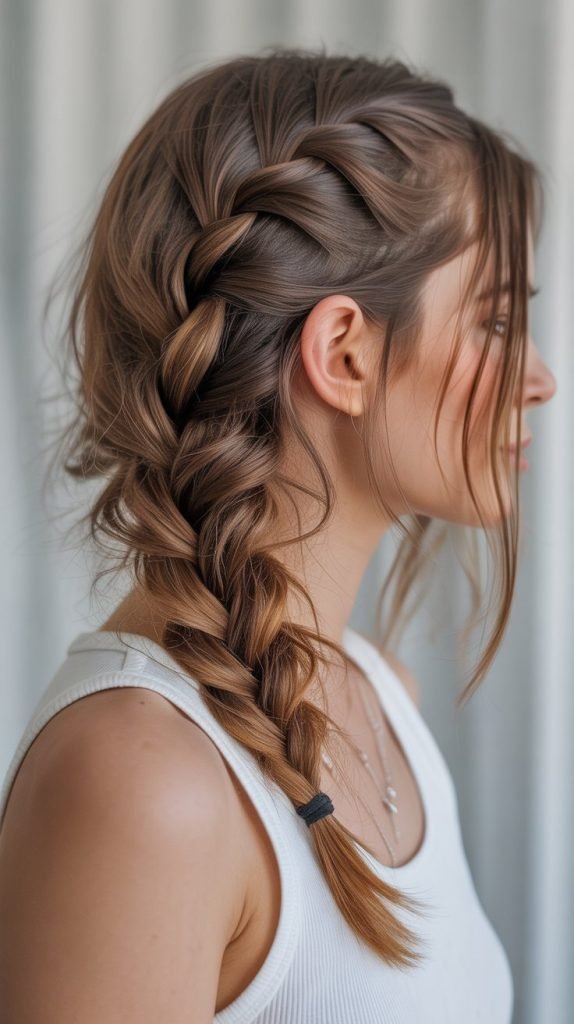  Feather Braid with Caramel Plumes