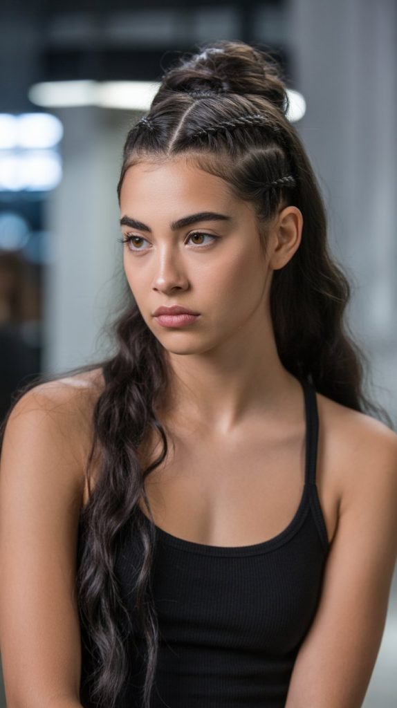 Braided Mohawk Half-Up