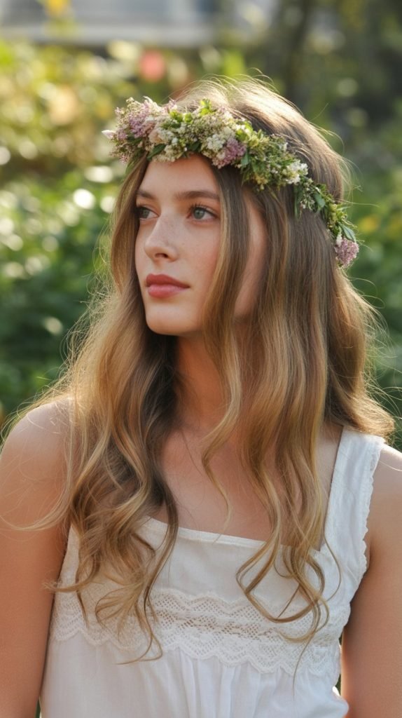 Floral Crown Half-Up