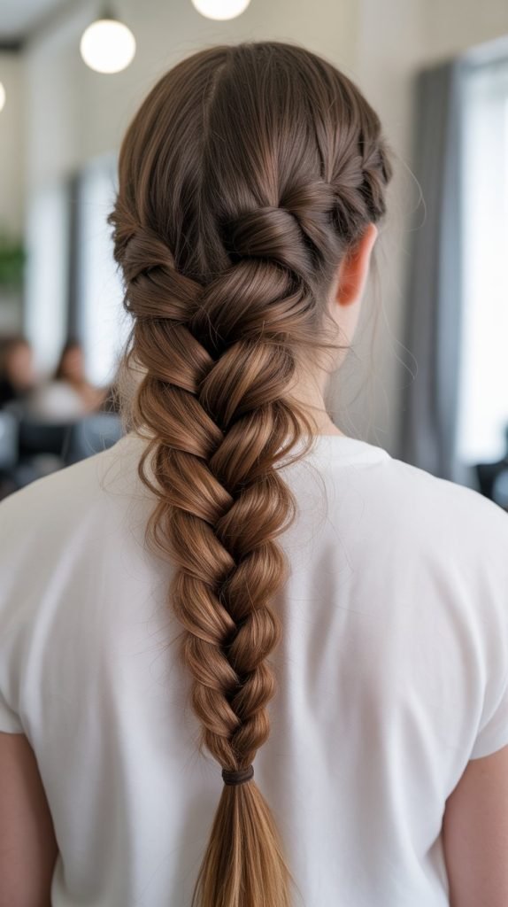  Fishtail Braid with Caramel Weaving