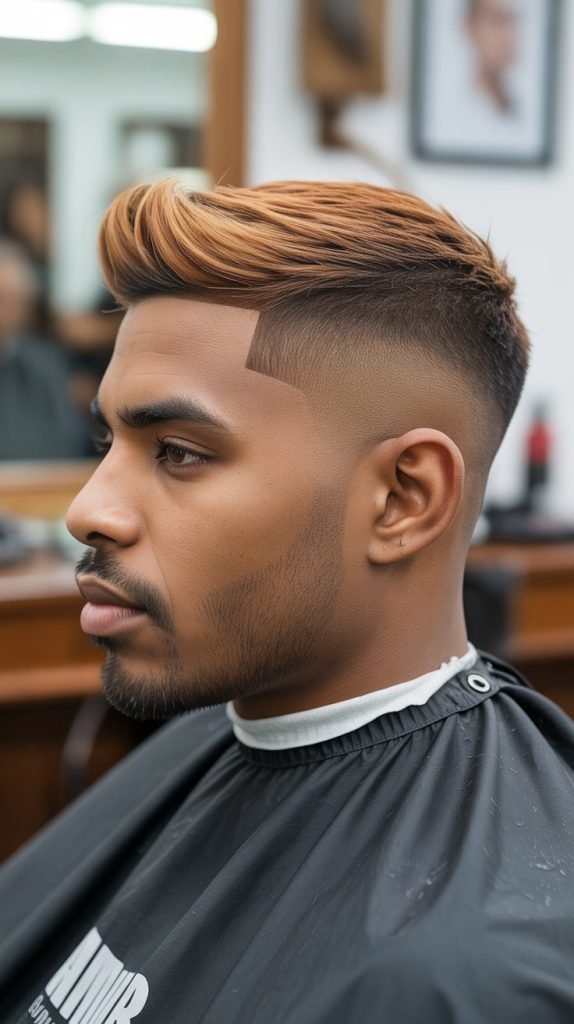 Caramel Highlights with Undercut Fade